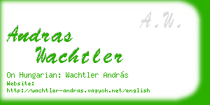 andras wachtler business card